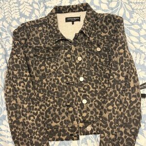 Leopard Print Denim Jacket